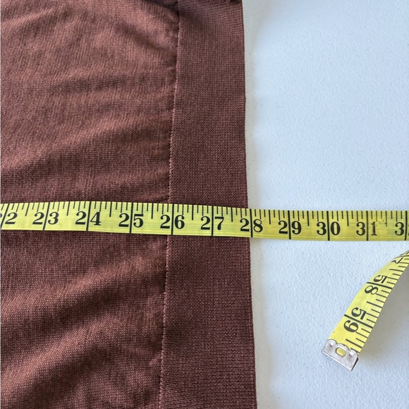 H&M Merino Wool Turtle Neck Brown Sweater Size L Office Career Minimalist Cabin - Picture 7 of 7